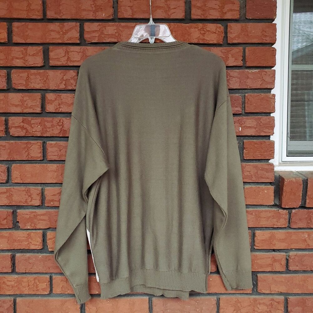Vintage 90s Crewneck Sweater Mens XL Colorblock Acrylic Protege Collection USA - Picture 2 of 13